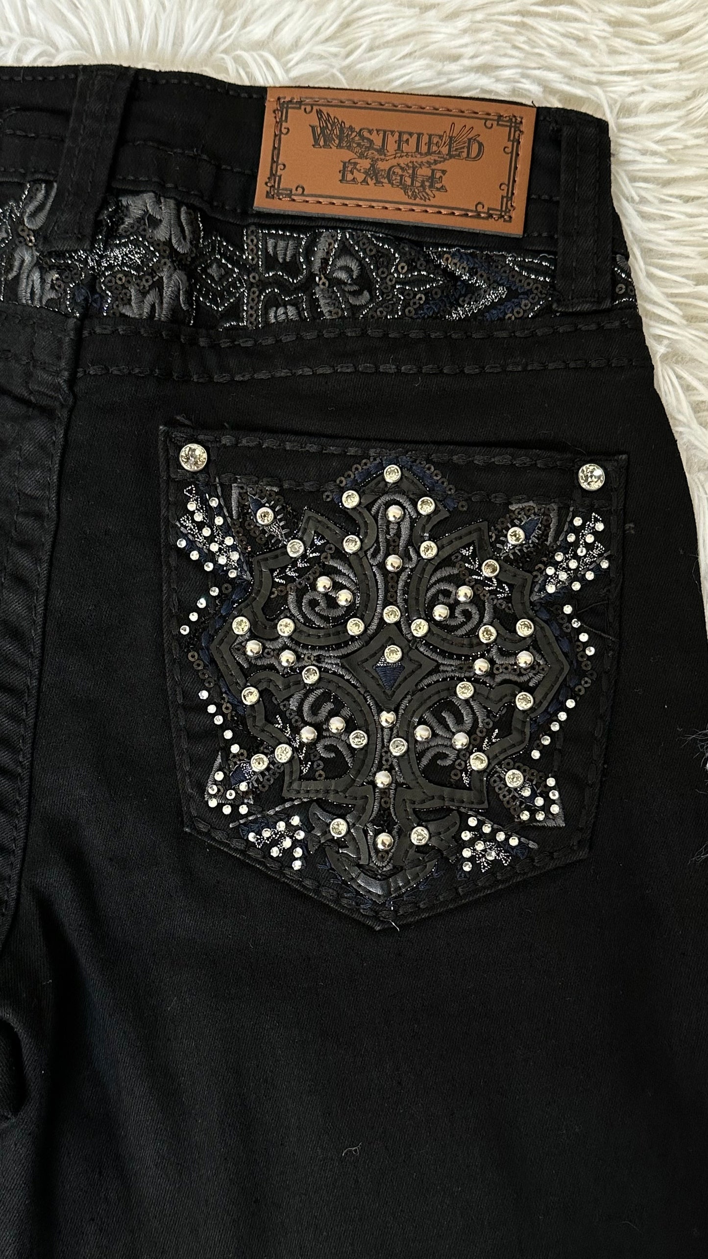 Jaylah Embroidery Bling Jeans