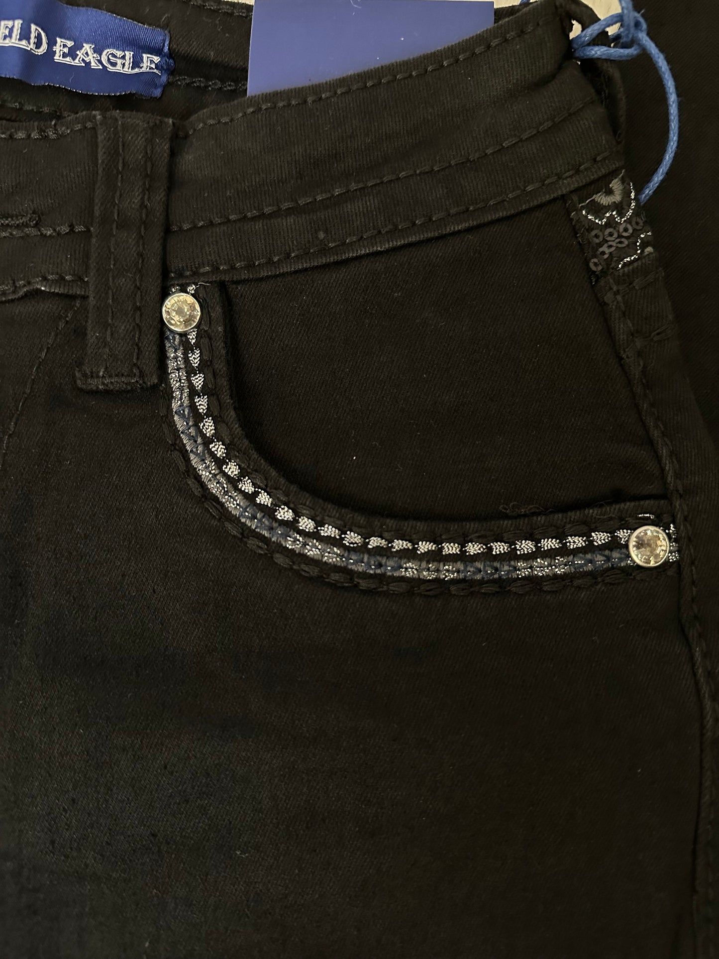 Jaylah Embroidery Bling Jeans