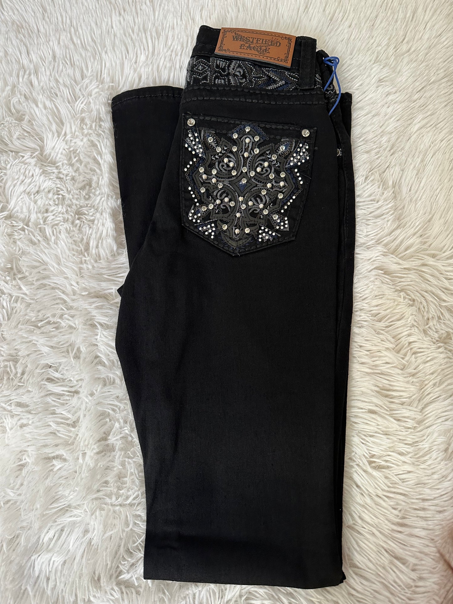 Jaylah Embroidery Bling Jeans