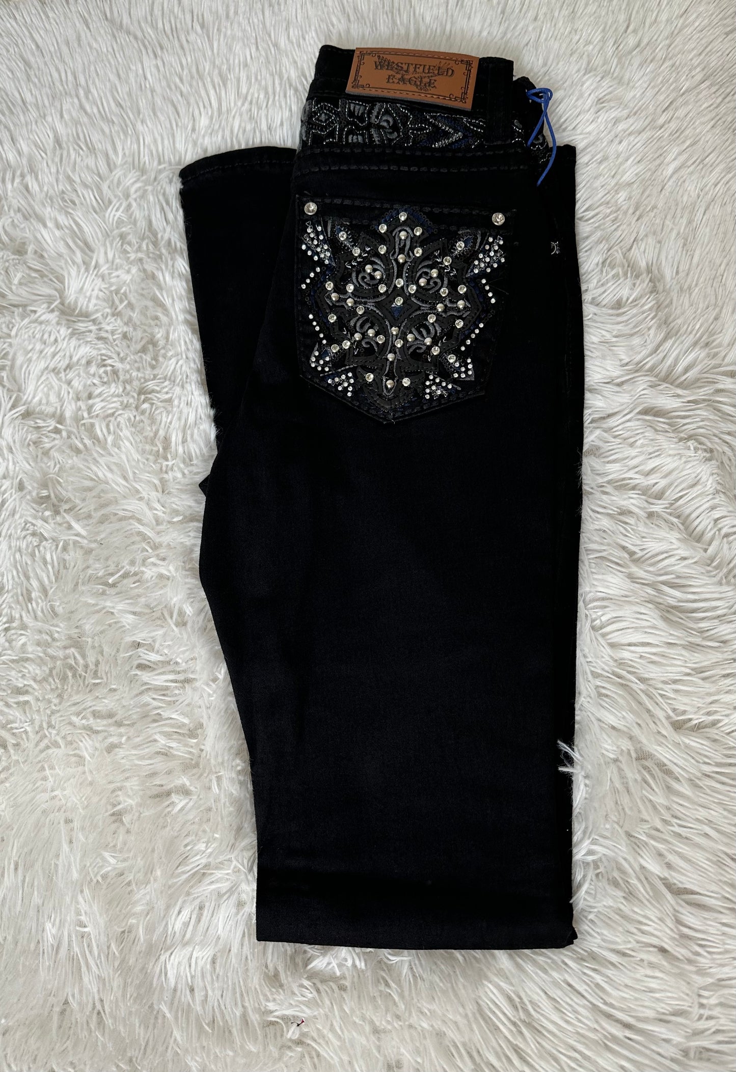 Jaylah Embroidery Bling Jeans