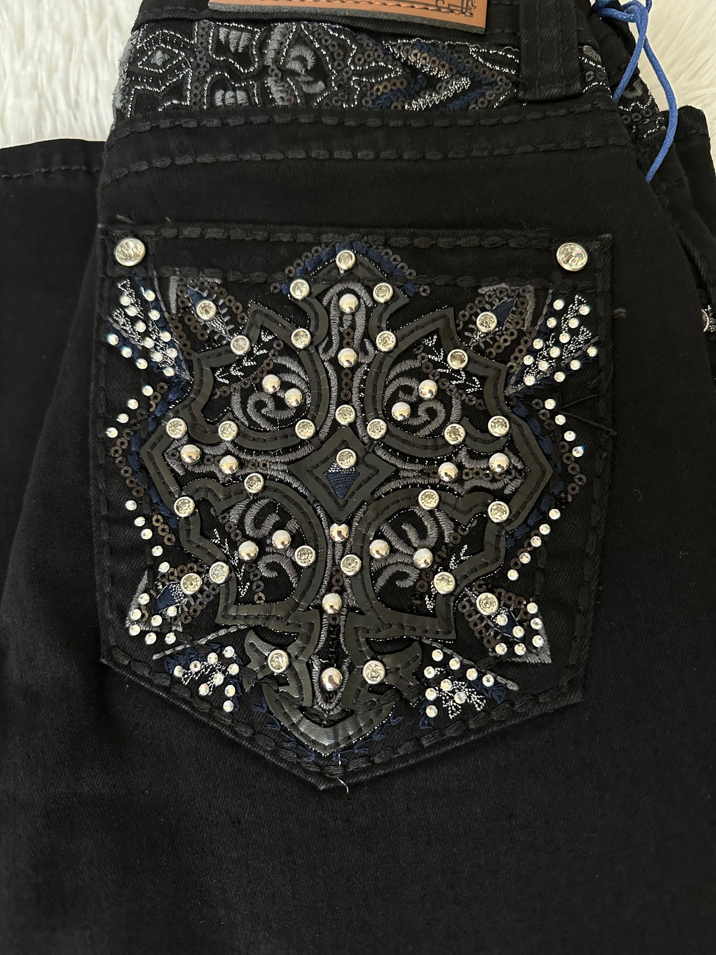 Jaylah Embroidery Bling Jeans